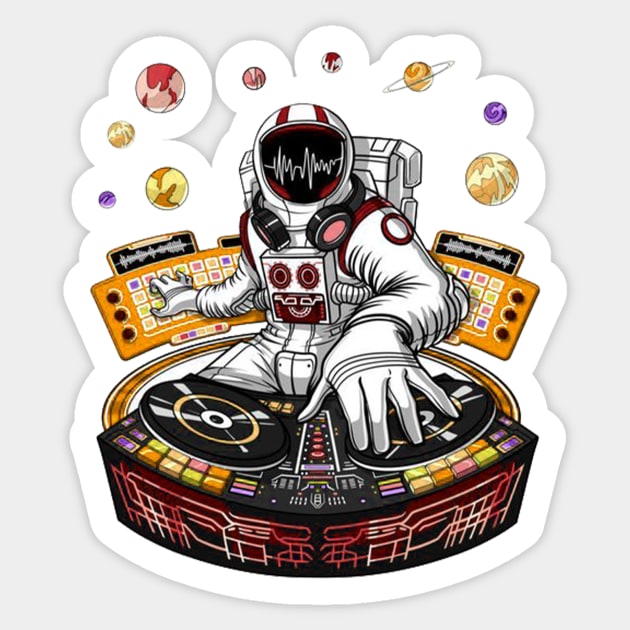 Astronaut DJ Sticker by autopic